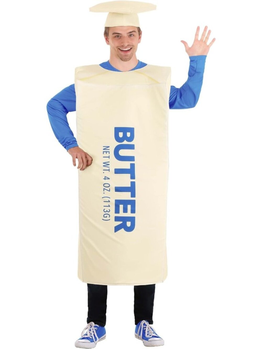 Adult Butter Costume - Fun Tunic & Hat for Food & Drink Theme Party